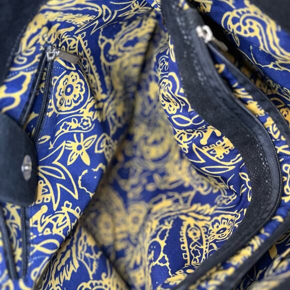Embroidered Corduroy Shoulder Bag - Picture 4 of 8